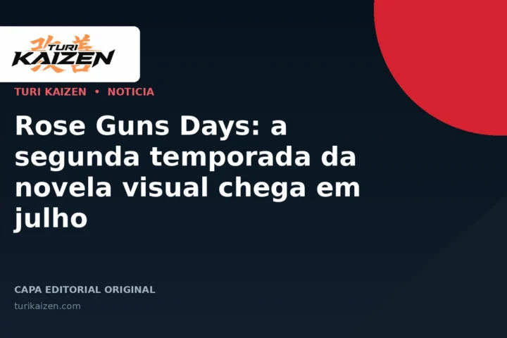 Capa editorial da Turi Kaizen para: Rose Guns Days: a segunda temporada da novela visual chega em julho