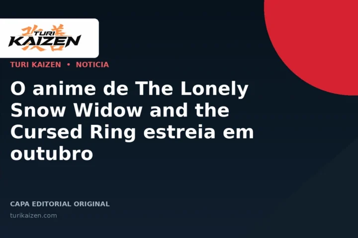 Capa editorial da Turi Kaizen para: O anime de The Lonely Snow Widow and the Cursed Ring estreia em outubro