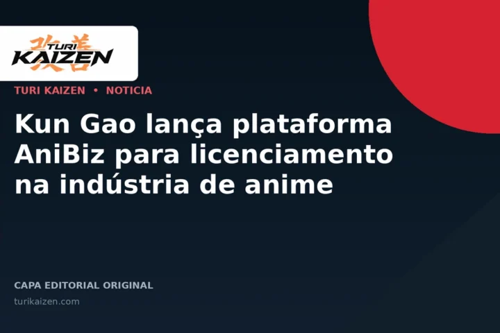 Capa editorial da Turi Kaizen para: Kun Gao lança plataforma AniBiz para licenciamento na indústria de anime