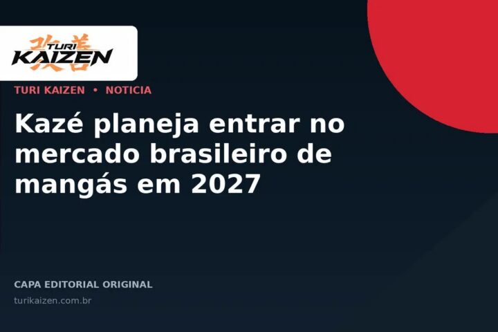 Capa editorial da Turi Kaizen para: Kazé planeja entrar no mercado brasileiro de mangás em 2027