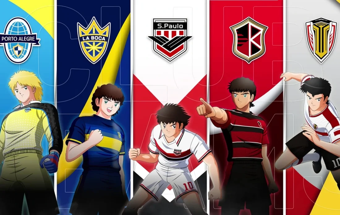 Imagem de divulgação relacionada a Captain Tsubasa 2: World Fighters detalha clubes antes da estreia em 28 de agosto