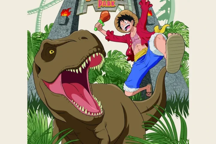 Arte oficial das colaborações de One Piece e Detetive Conan no Universal Studios Japan