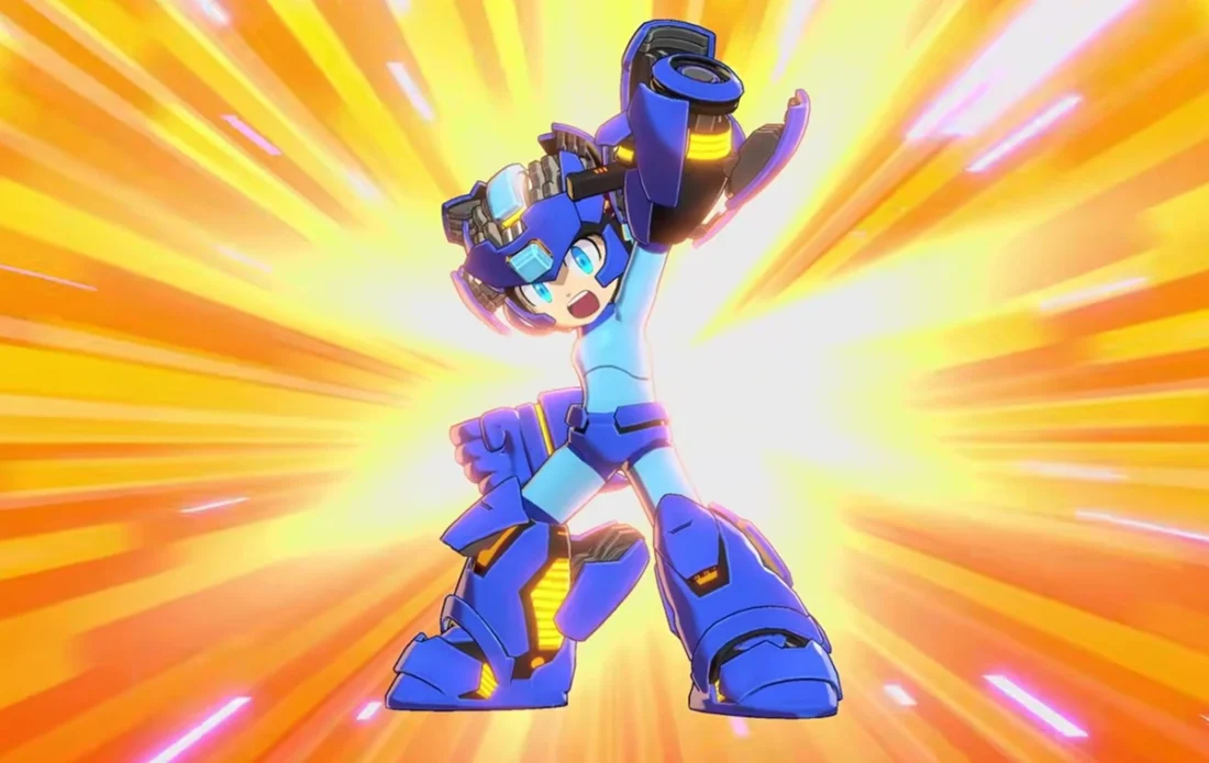 Imagem de divulgação relacionada a Mega Man: Dual Override revela Twinkle Girl e sistema de chips em trailer