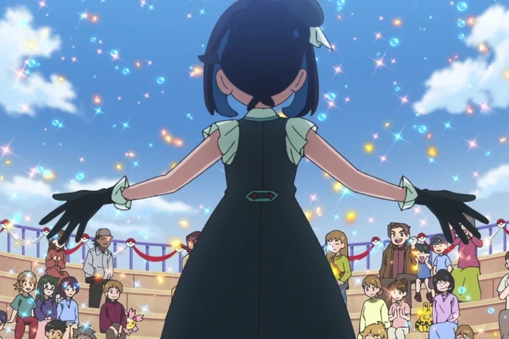 Personagem em cena de Pokémon Horizons.