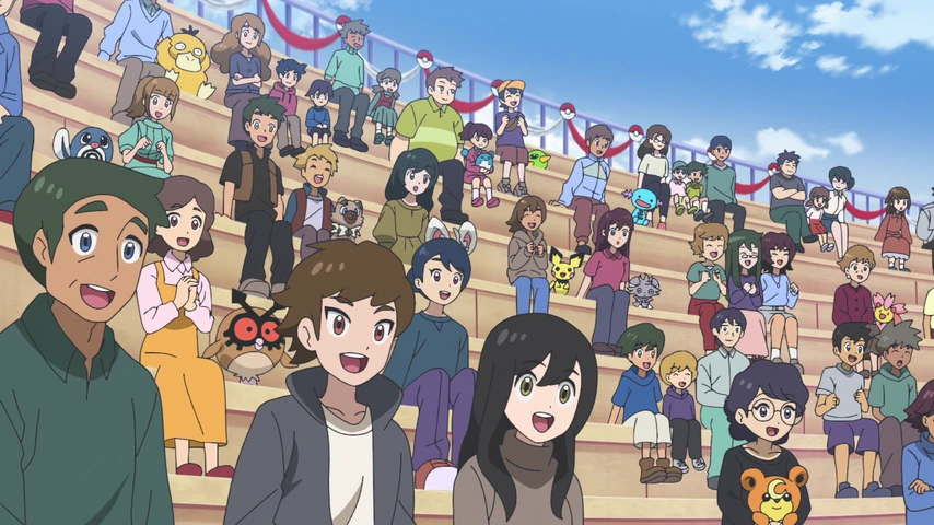 Personagem em cena de Pokémon Horizons.
