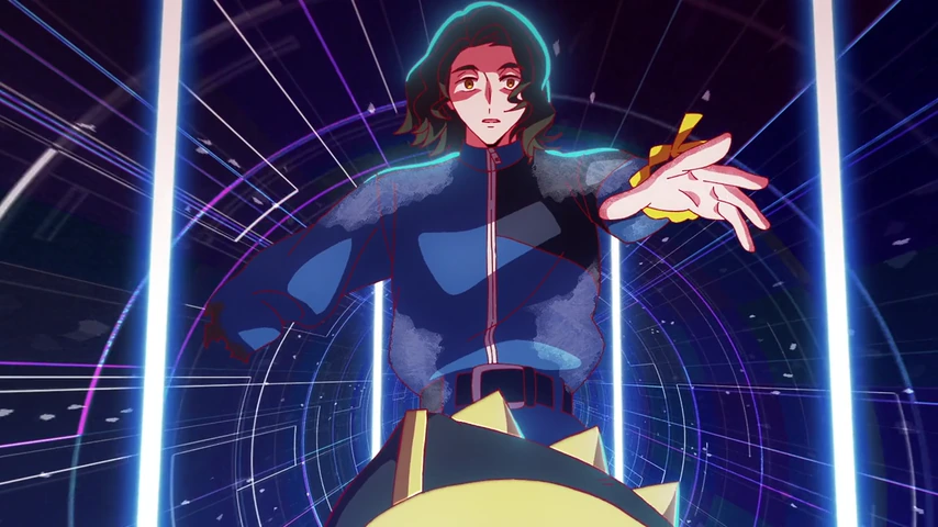 Personagem em cena de DIGIMON BEATBREAK.