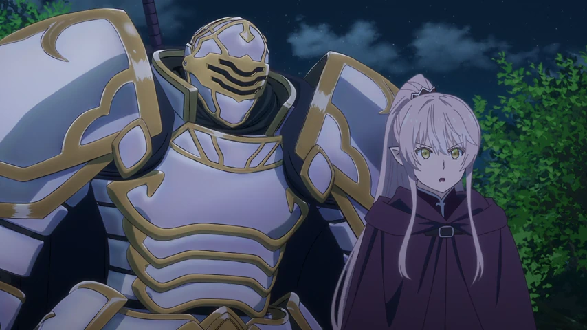 Personagem em cena de Skeleton Knight in Another World - 2ª temporada.