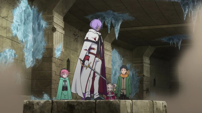 Personagem em cena de Re:ZERO - 4ª temporada.