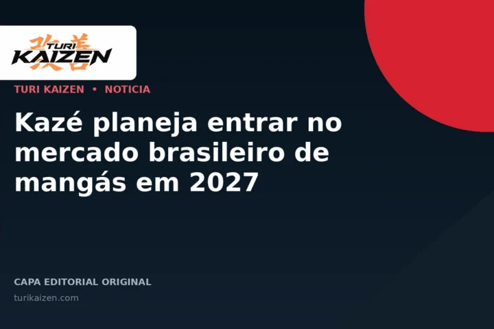 Capa editorial da Turi Kaizen para: Kazé planeja entrar no mercado brasileiro de mangás em 2027