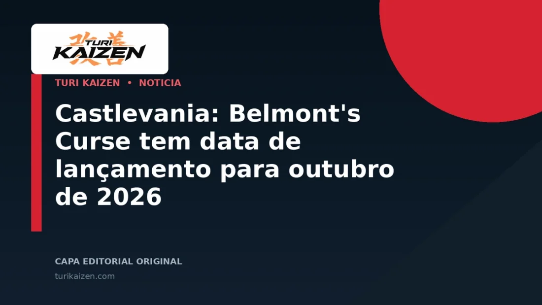 Capa editorial da Turi Kaizen para: Castlevania: Belmont's Curse tem data de lançamento para outubro de 2026