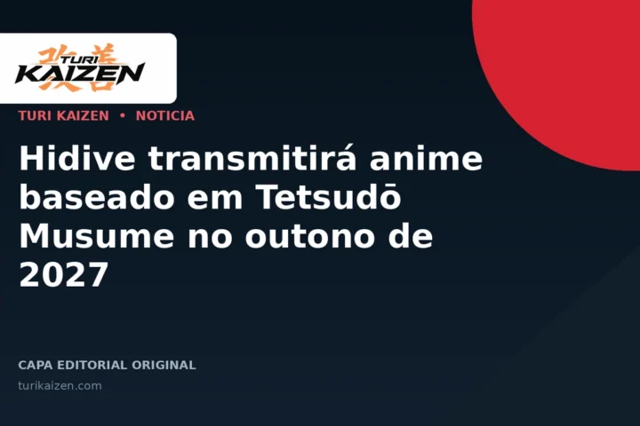Capa editorial da Turi Kaizen para: Hidive transmitirá anime baseado em Tetsudō Musume no outono de 2027