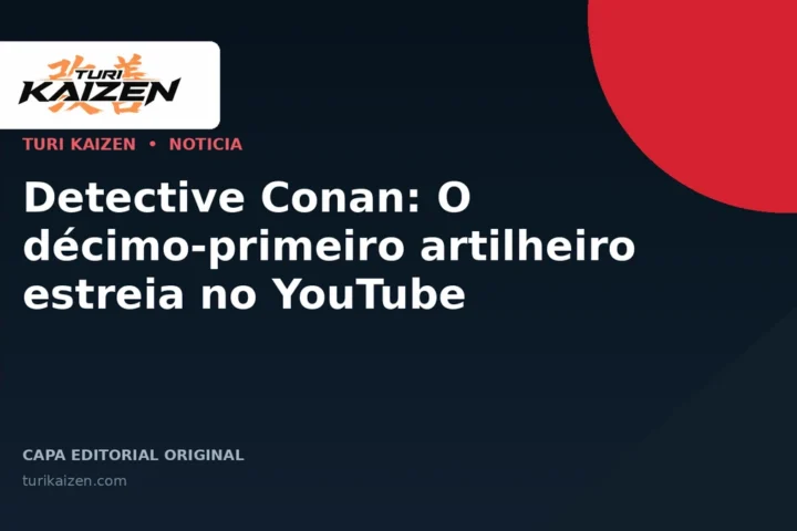 Capa editorial da Turi Kaizen para: Detective Conan: O décimo-primeiro artilheiro estreia no YouTube