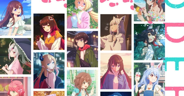 Imagem de divulgação relacionada a Anime de hololive revela título, equipe e elenco com 29 integrantes