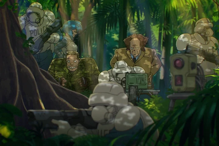 Personagem em cena de THE GHOST IN THE SHELL.