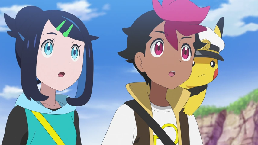 Personagem em cena de Pokémon Horizons.