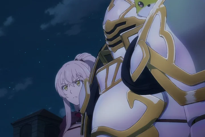 Personagem em cena de Skeleton Knight in Another World - 2ª temporada.