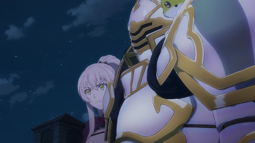 Personagem em cena de Skeleton Knight in Another World - 2ª temporada.