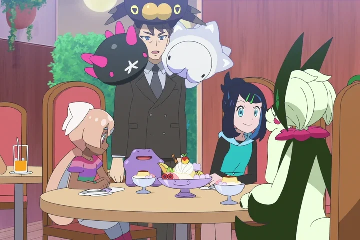 Personagem em cena de Pokémon Horizons.