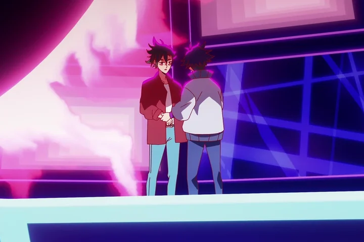 Personagem em cena de DIGIMON BEATBREAK.