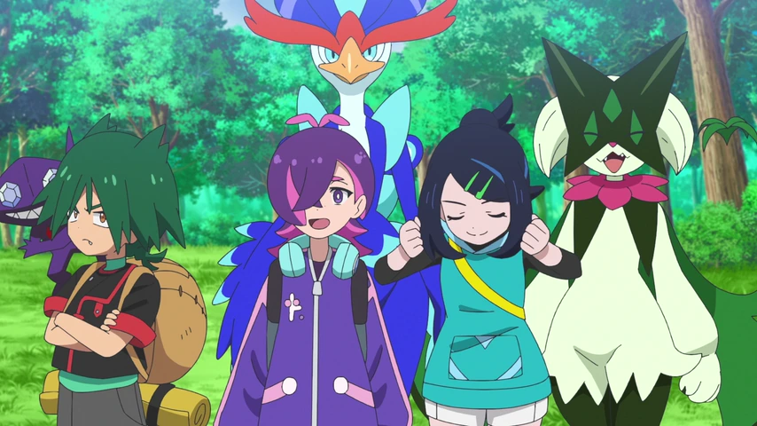 Personagem em cena de Pokémon Horizons.