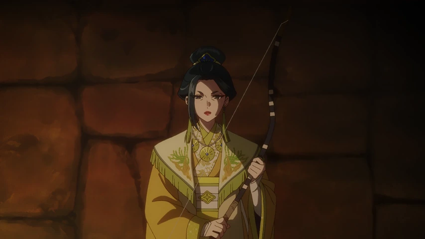 Personagem em cena de Though I Am an Inept Villainess.