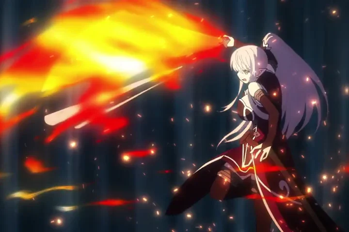 Personagem em cena de Skeleton Knight in Another World - 2ª temporada.