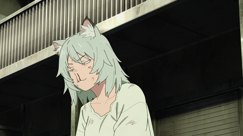 Personagem em cena de Chainsmoker Cat.