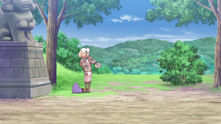 Personagem em cena de Pokémon Horizons.