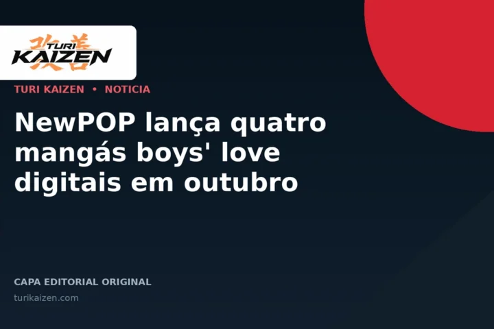Capa editorial da Turi Kaizen para: NewPOP lança quatro mangás boys' love digitais em outubro