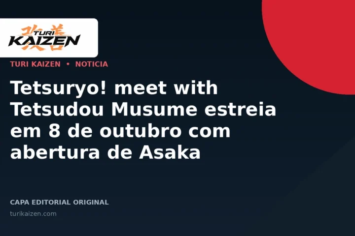 Capa editorial da Turi Kaizen para: Tetsuryo! meet with Tetsudou Musume estreia em 8 de outubro com abertura de Asaka