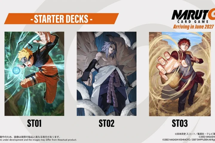 Decks iniciais de Naruto Card Game dedicados a Naruto, Sasuke e Gaara