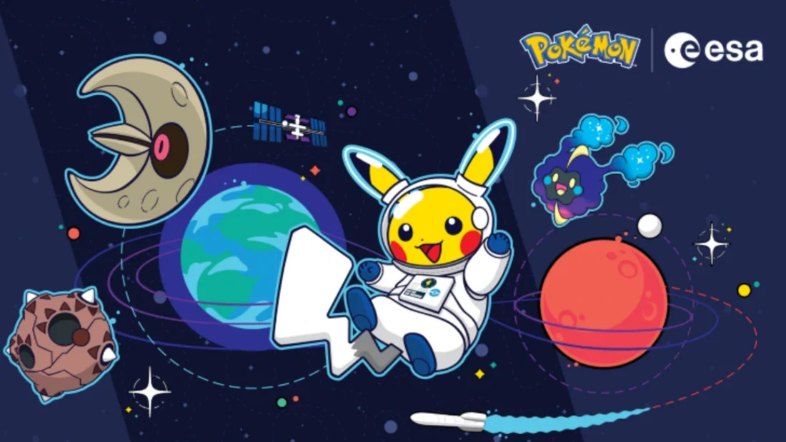 Imagem de divulgação relacionada a Pokémon GO leva Pikachu Astronauta a museus espaciais da Europa
