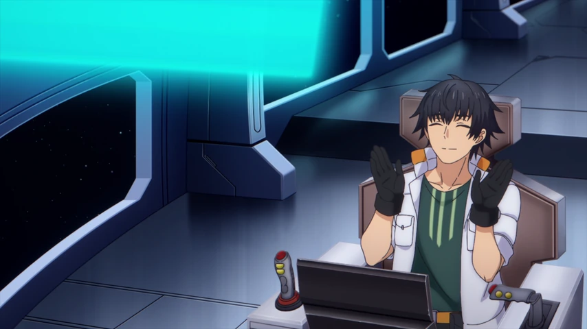 Personagem em cena de Reborn as a Space Mercenary: I Woke Up Piloting the Strongest Starship!.