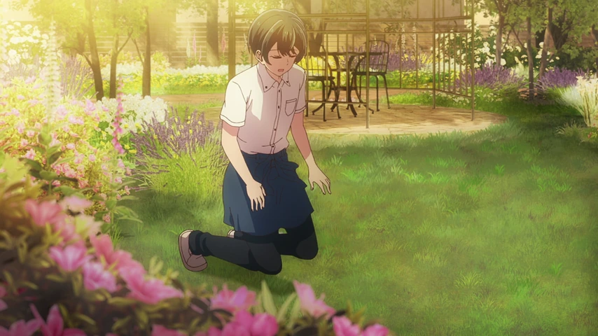 Personagem em cena de The Cold Sato-san is Only Sweet to Me.