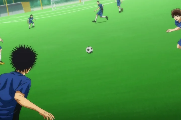 Personagem em cena de Aoashi Season 2.