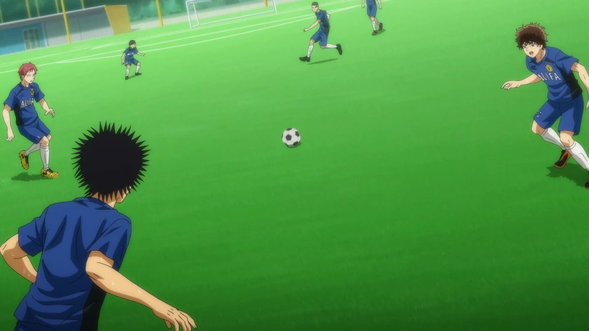 Personagem em cena de Aoashi Season 2.
