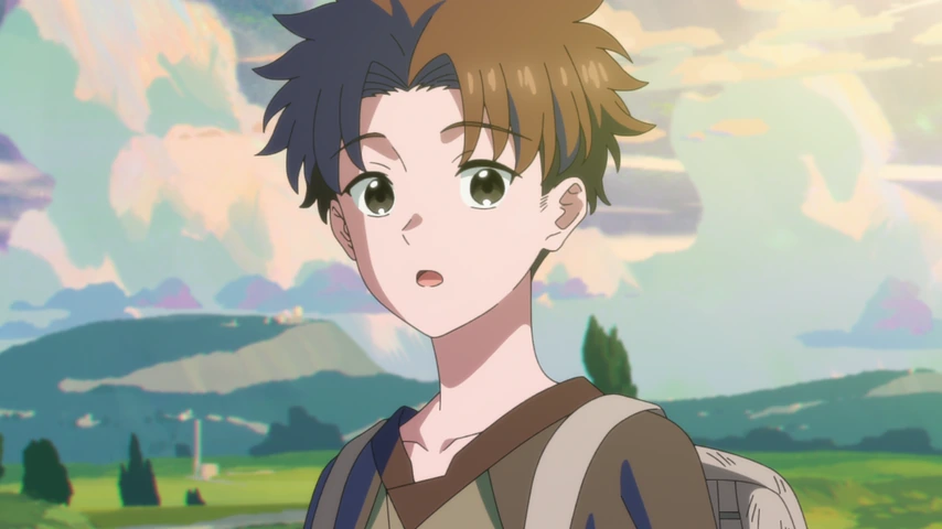 Personagem em cena de The Laid-Off Cheat-Granting Mage Enjoys a Second Lease on Life.