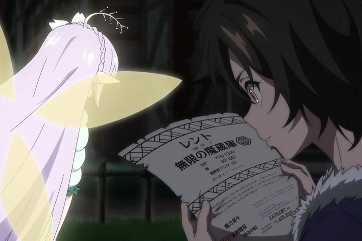 Personagem em cena de Magic Repo Man: Dumped by My Party, I’ll Cash In With a Cute Support Fairy to Become the Strongest!.