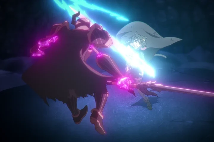 Personagem em cena de Reincarnated as a Sword Season 2.