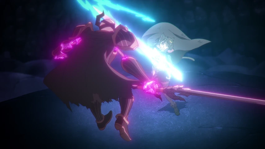 Personagem em cena de Reincarnated as a Sword Season 2.