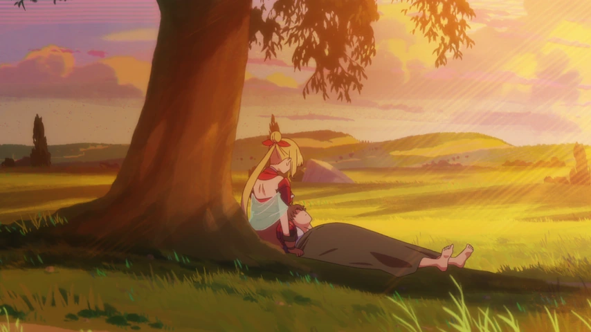 Personagem em cena de The Laid-Off Cheat-Granting Mage Enjoys a Second Lease on Life.