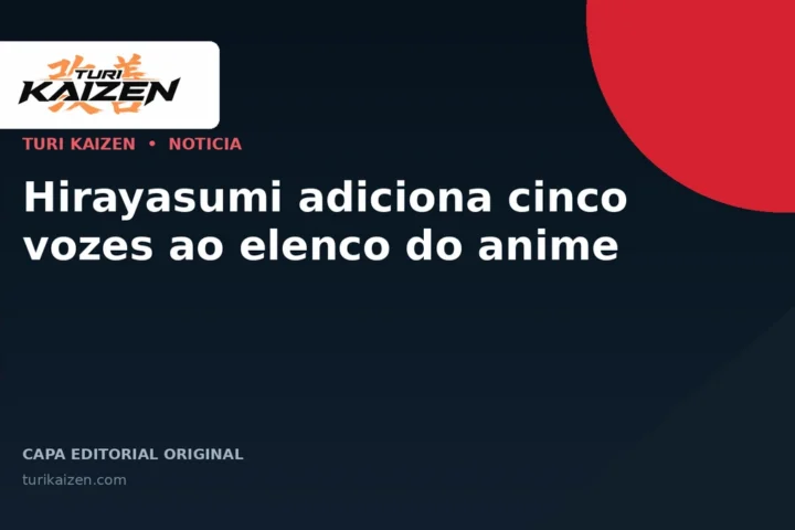 Capa editorial da Turi Kaizen para: Hirayasumi adiciona cinco vozes ao elenco do anime