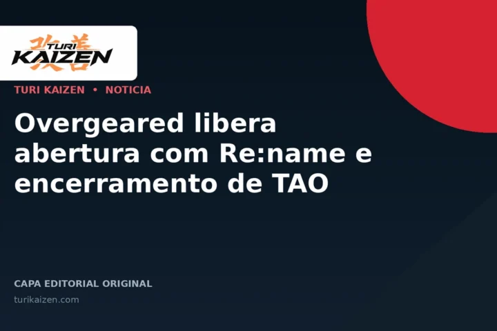 Capa editorial da Turi Kaizen para: Overgeared libera abertura com Re:name e encerramento de TAO