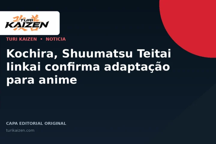 Capa editorial da Turi Kaizen para: Kochira, Shuumatsu Teitai Iinkai confirma adaptação para anime