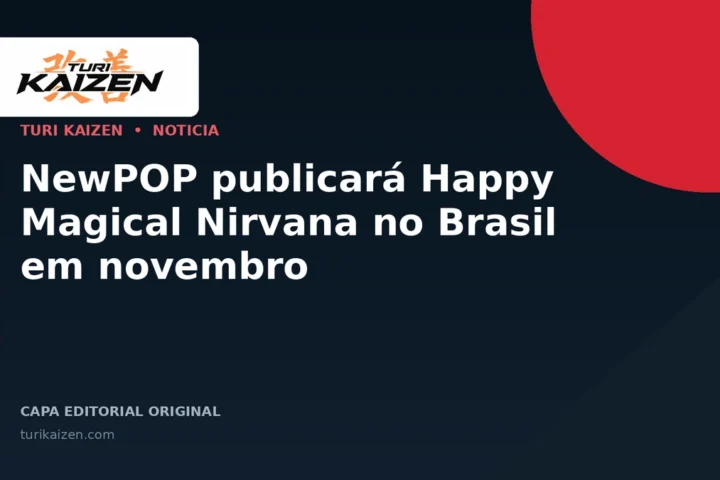 Capa editorial da Turi Kaizen para: NewPOP publicará Happy Magical Nirvana no Brasil em novembro